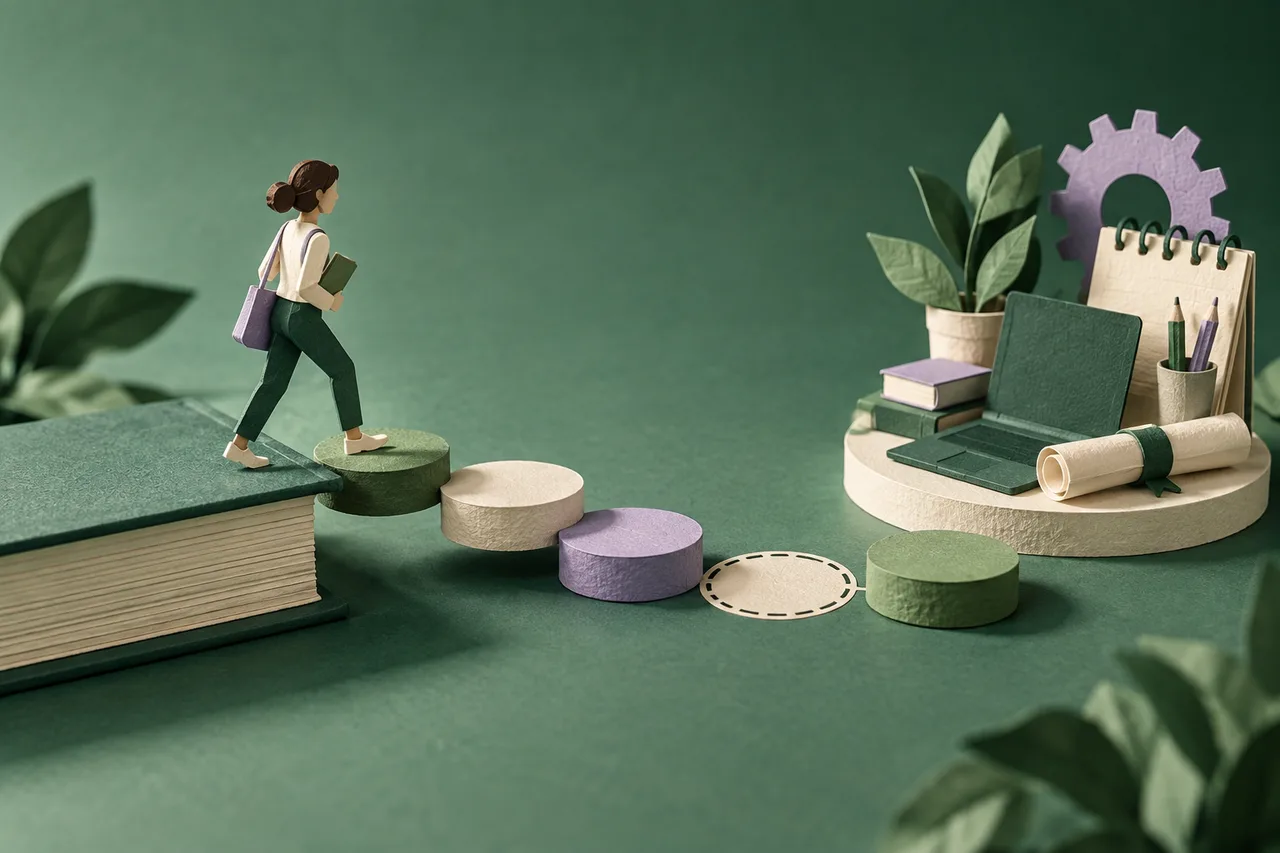 Illustration générée : financements à réunir autour d’un projet de formation